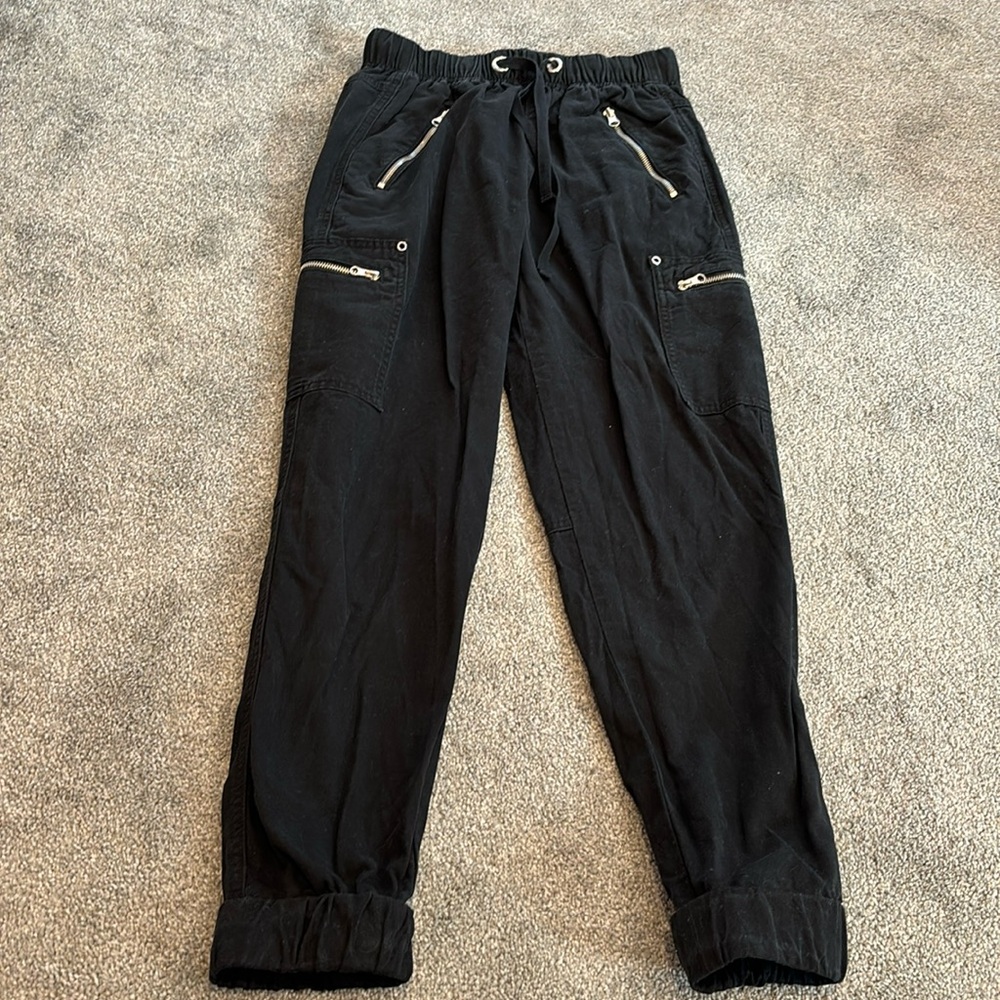 Black jogger cargo pants